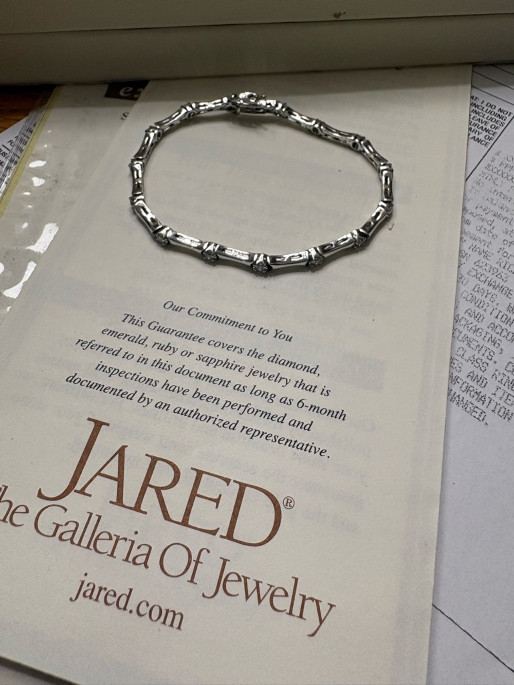 Jared 10K White Gold tennis bracelet 1ct tw. - Picture 2 of 7